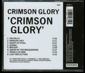 Crimson Glory Crimson Glory Matrix  Runout 168619655-2 V01 OYR back