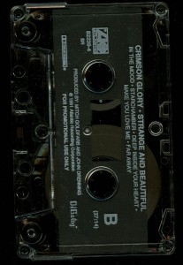 Crimson Glory Strange And Beautiful USA promo cassette black and white cover tape side 2