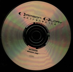 Crimson Glory Astronomica Rising Sun Promo Cd disc