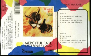 Mercyful Fate Dont Break The Oath Cassette Spider White Tape inlay