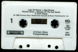 Crimson Glory Transcendence Roadracer Promo Cassette side 1