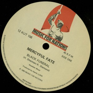 Mercyful Fate Black Funeral Black Masses 12'' Opens Up label side a