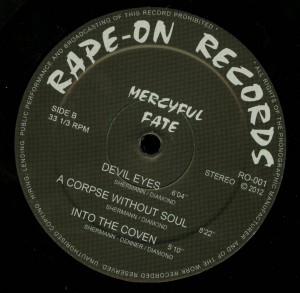 Mercyful Fate C.u.n.t. Black Vinyl LP label side b