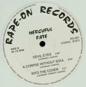 Mercyful Fate C.u.n.t. White Vinyl LP label side b