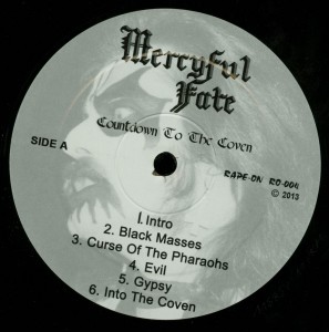 Mercyful Fate Countdown To The Coven Black Vinyl LP label side a
