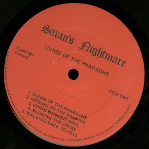Mercyful Fate Curse Of The Pharoahs LP label side a