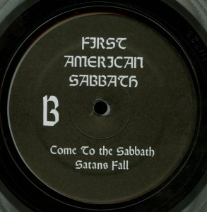 Mercyful Fate First American Sabbath Clear Vinyl LP label side b
