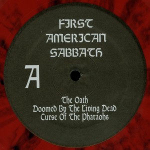 Mercyful Fate First American Sabbath Red Vinyl LP label side a