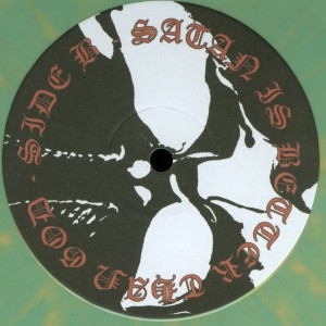 Mercyful Fate Satan Is Better Than God White Vinyl Red Splatter LP label side b
