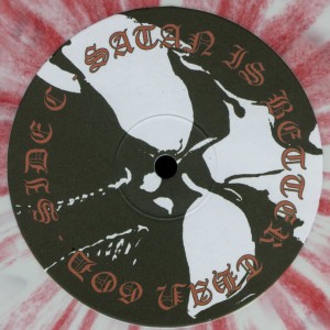 Mercyful Fate Satan Is Better Than God White Vinyl Red Splatter LP label side c